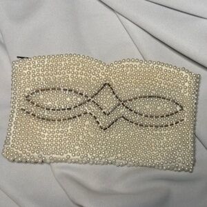 Vintage "Bags By SUSAN" Made In Japan, Bead & Pearls Clutch